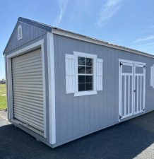 10 x 24 Grey Standard Utility Building 01